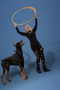 Rambo and his owner, Barbara Moyer, perform their Moondance routine